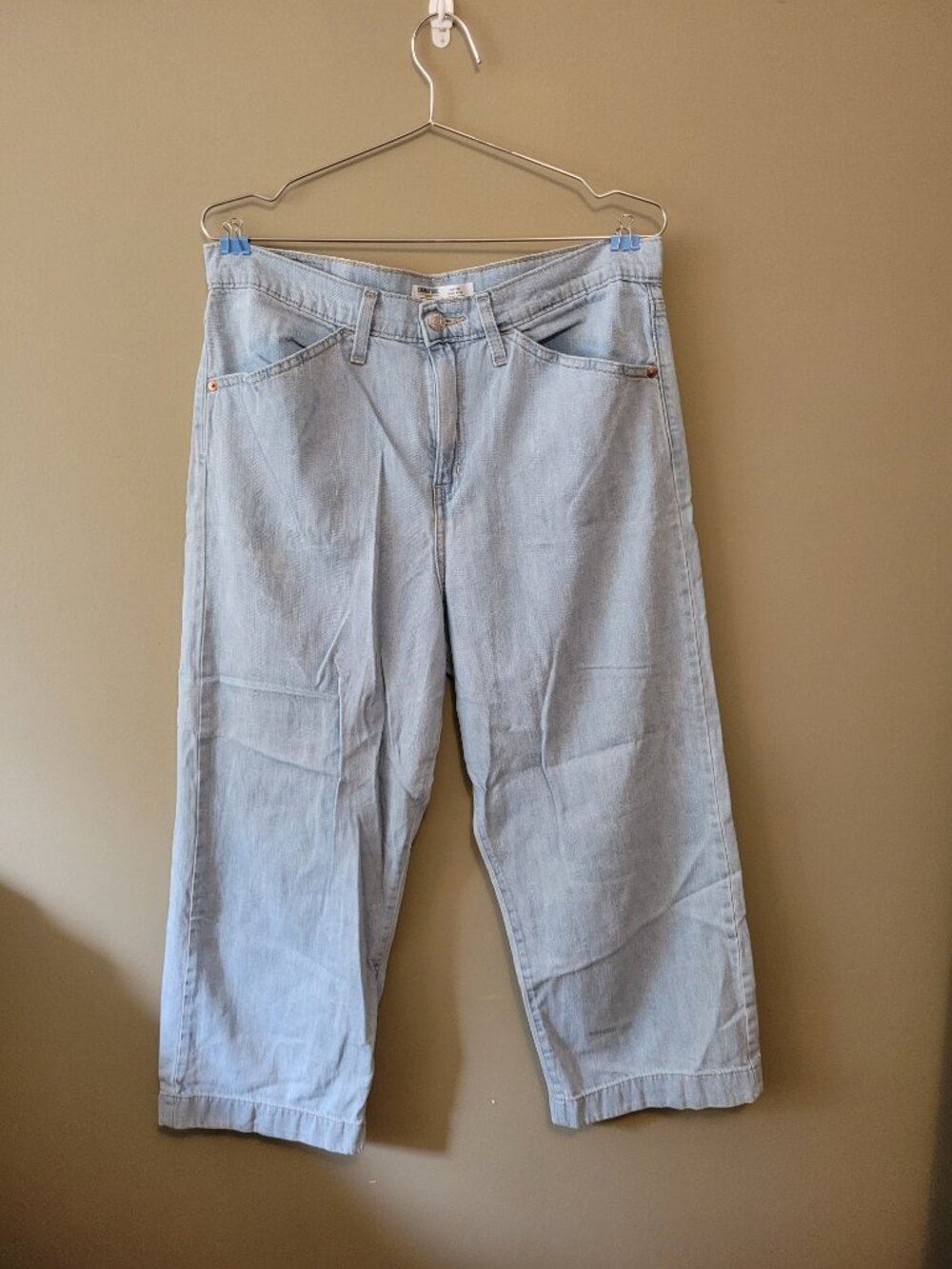 Womens Heritage Levis High Rise Loose Crop Jean In Light Blue
